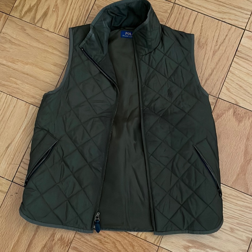 polo ralph lauren green vest